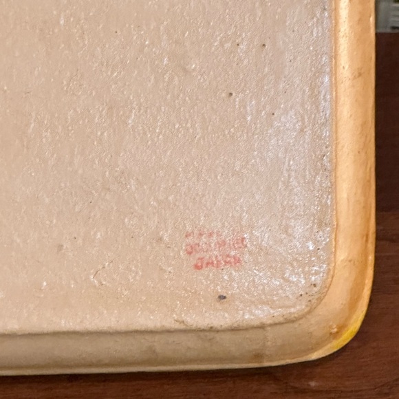 🍁🌟4xHP🌟VTG 1945-1952 Occupied Japan 2 Red Floral Paper Mache Trays - Picture 9 of 11